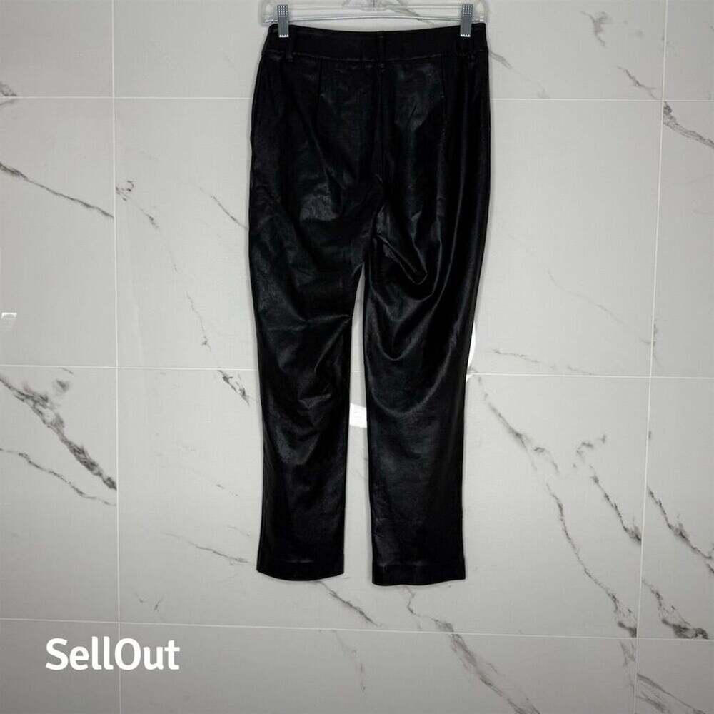 Commando Women's XS Black High Rise Cropped Faux Leather Pants